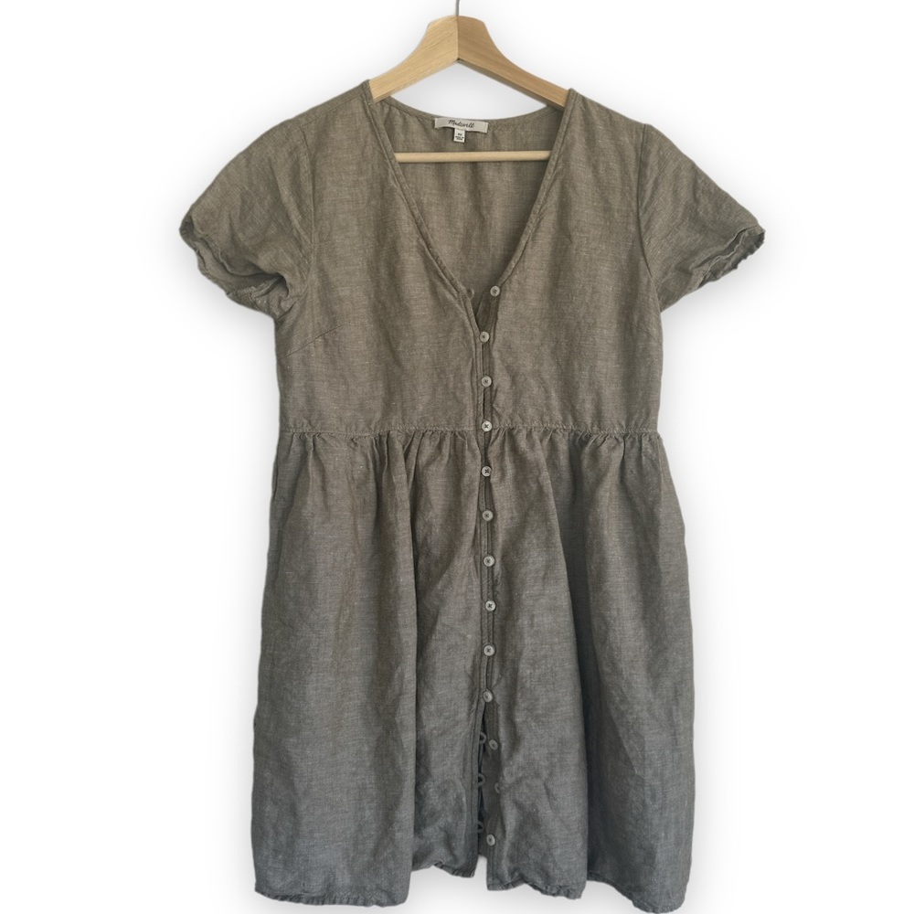 Madewell Short Linen Dress Size Xs